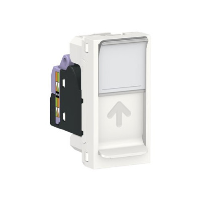 NU341418 - Unica modular розетка компьютерная, rj45, одиночная, кат. 6 utp, 1мод, белый
