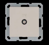 Розетка TV ?9.5mm оконечная с накладкой, цвет Тауп, G6001T, Jasmart Electric