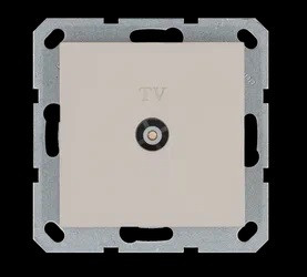 Розетка TV ?9.5mm оконечная с накладкой, цвет Тауп, G6001T, Jasmart Electric