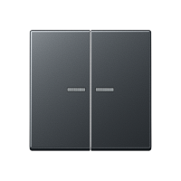 Двойная клавиша с окошками для балансирных механизмов выключателей (кнопок), в комплекте с AS90-5HP (крепежный элемент), возможно IP44; термопласт; матовый антрацит; A500, A595BFKO5ANM Двойная клавиша с окошками для балансирных механизмов выключателей (кнопок), в комплекте с AS90-5HP (крепежный элемент), возможно IP44; термопласт; матовый антрацит; A500, A595BFKO5ANM