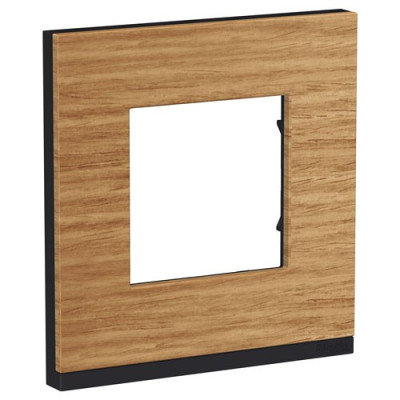 PURE РАМКА 1-постовая, горизонтальная, ДУБ/антрацит