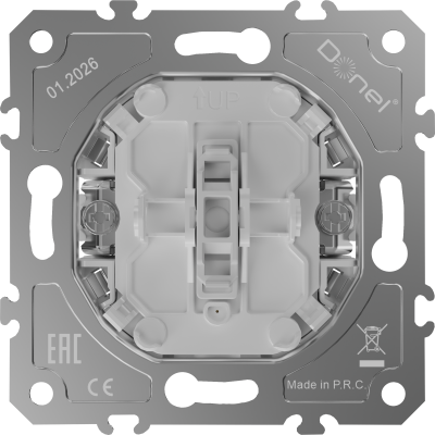 Donel D16  Механизм кнопки звонка 1-но клавишный 1н.о., самозажимные контакты 16 A 250 В~, DO15100