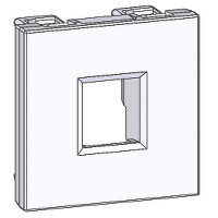 Лиц.плата W45 2мод 1xKeystone RAL9003