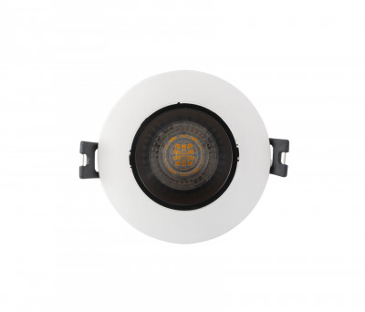 Denkirs DK3020-WB Встраиваемый светильник, IP 20, 10 Вт, GU5.3, LED, белый/черный, пластик