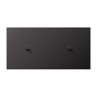 Центральная плата для выключателей, 2 поста (единая плата), для горизонтальной установки, тумблеры 1+1, конус; металл; dark; LS1912, AL12-200DK01 Центральная плата для выключателей, 2 поста (единая плата), для горизонтальной установки, тумблеры 1+1, конус; металл; dark; LS1912, AL12-200DK01