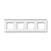 3901H-A05040 62W - Рамка ABB Levit 4 поста белый / дымчатый чёрный - 2CHH015040A6062