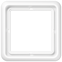 Рамка для вертикальной и горизонтальной установки, 1 пост; дюропласт; белый; CD500, CD581WW