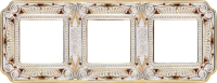 FD01363OPCL Fede Firenze Crystal De Luxe Рамка 3-ная, Gold White Patina