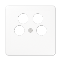 Крышка для SAT-TV-розетки с 4-мя гнездами; белая, CD561-4SAT2WW Крышка для SAT-TV-розетки с 4-мя гнездами; белая, CD561-4SAT2WW