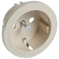 66252 - Celiane Накладка розетки 2К+З нем. ст. винт. зажимы, сл. кость, Legrand