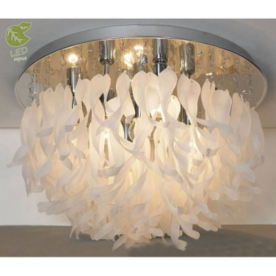 LUSSOLE COMO Люстра потолочная, цвет основания - хром, плафон - стекло (цвет - белый), 7x6W E14, GRLSA-5603-07