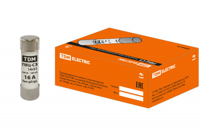 Плавкая вставка ПВЦ-С3 14х51 16А TDM Electric, SQ0729-0016