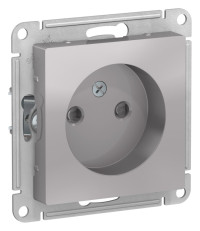 ATN000349 - ATLASDESIGN РОЗЕТКА без заземления со шторками, 16А, механизм, АЛЮМИНИЙ, Systeme Electric