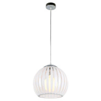 LUSSOLE HOCKESSIN Подвесной светильник, цвет основания - хром, плафон - акрил (цвет - белый), 1x40W E27, LSP-0158