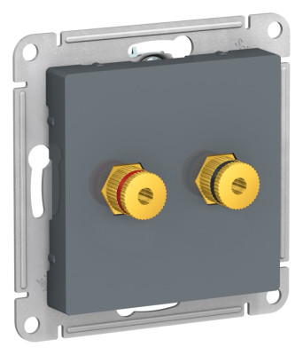 ATN000787 - ATLASDESIGN АУДИОРОЗЕТКА двойная, ГРИФЕЛЬ, Systeme Electric