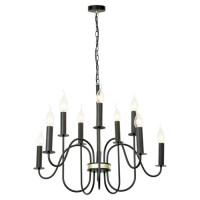 LUSSOLE ROOSEVELT Люстра подвесная, цвет основания - черный, 10x40W E14, LSP-8198