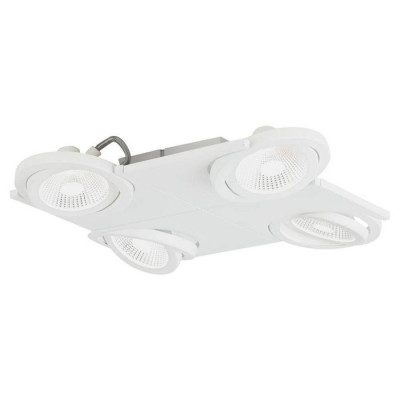 39136 Светодиод. спот BREA, 4х5W(LED), 370х370, сталь, алюминий, белый/сатиновое стекло