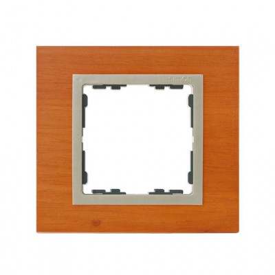 Simon 82917-67 S82N Рамка 1-ная, вишня - шампань (дерево)