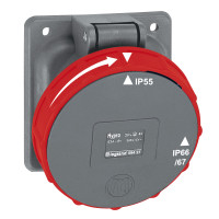 Legrand Встраиваемая розетка Hypra - IP 66/67-55 - 3К+3 - 63 А - пластик, 059427