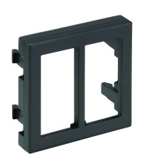 Simon SConnect Адаптер для 2 разъёмов CR0001-.., CR0002-.., 45х45мм, графит, KB18-14