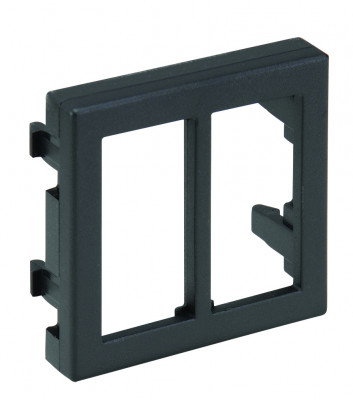 Simon SConnect Адаптер для 2 разъёмов CR0001-.., CR0002-.., 45х45мм, графит, KB18-14