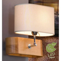 LUSSOLE Nulvi Бра, цвет основания - хром, плафон - ткань (цвет - белый), 1x10W E27, GRLSF-2111-01