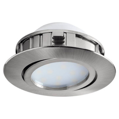 95849 Светодиод. встраиваемый светильник PINEDA регулир., 1х6W(LED), ?84, пластик, никель матовый