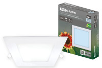 Светильник ультратонкий встраиваемый светодиодный "Даунлайт" квадрат СВО (белый) 12 Вт 4000К TDM Electric, SQ0329-0118