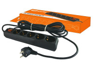 Сетевой фильтр СФ-05В выключатель, 5 гнезд, 5 метров, с заземлением, ПВС 3х1мм2 16А/250В TDM Electric, SQ1304-0003