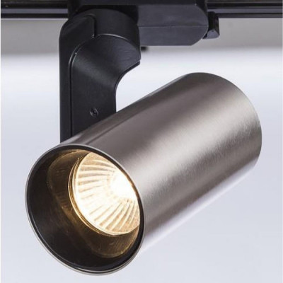 Arte Lamp BUCHO, Трековый светильник, цвет арматуры - черный, цвет плафона/декора - МАТОВОЕ СЕРЕБРО, 1х50W GU10, A2668PL-1SS