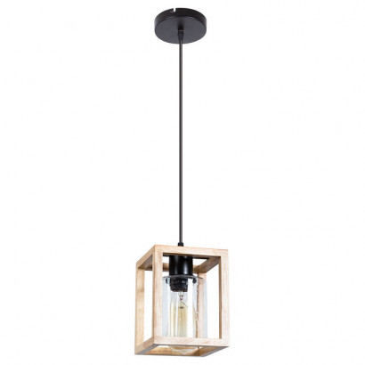 Arte Lamp DUBLIN, Светильник подвесной, цвет арматуры - черный, цвет плафона/декора - прозрачный, 1x60W E27, A7025SP-1BK