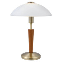 87256 Настольная лампа SOLO 1 с сенсорн. диммером, 1X40W (E14), дерево/бронза