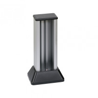 Simon Cima 500 Алюминий/Графит Миниколонна 1-сторонняя на 2 модуля, 336х71,5(125)х109,5(164) мм, 52550112-033