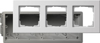2883201 - Gira E22 Монтажная коробка трехместная с рамкой Thermoplast, глянцевый белый