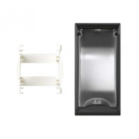 Simon Cima 500 Графит Плата с крышкой для монтажа автомат. выключателя в колонны, башни, боксы, 50000074-038