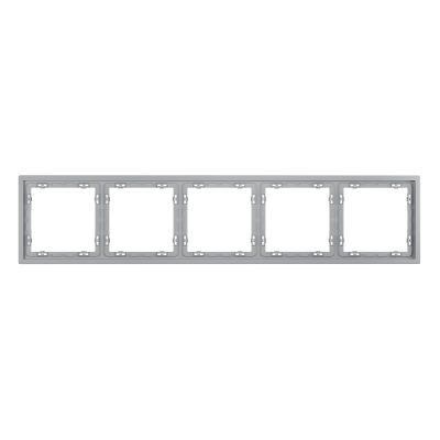 Рамка пластиковая VOLTUM S70 на 5 постов, (серый), VLS100516