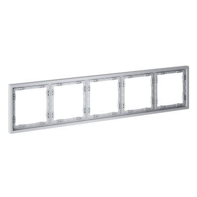 Рамка пластиковая VOLTUM S70 на 5 постов, (серый), VLS100516