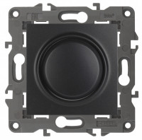 ЭРА 14-4101-05 Elegance Антрацит Светорегулятор поворотно-нажимной, 400ВА, 230В