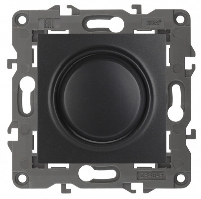 ЭРА 14-4101-05 Elegance Антрацит Светорегулятор поворотно-нажимной, 400ВА, 230В