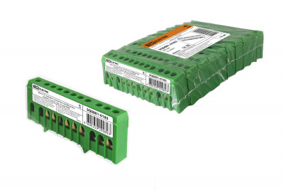 Шина "N" нулевая в изоляторе на DIN-рейку 6x9мм 12 групп  инд. стикер TDM Electric, SQ0801-0183