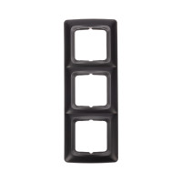 DEA Рамка 3-я горизонтальная Черный Металлик KRANZ (1/10/120), KR-78-0347