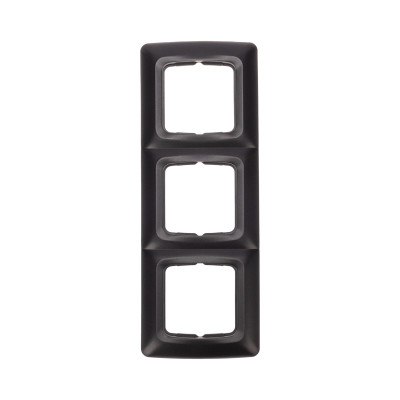 DEA Рамка 3-я горизонтальная Черный Металлик KRANZ (1/10/120), KR-78-0347