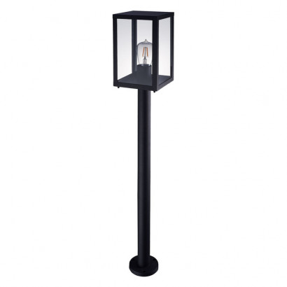 Arte Lamp BELFAST, Светильник уличный, цвет арматуры - черный, цвет плафона/декора - ПРОЗРАЧНЫЙ, 1х60W E27, A4569PA-1BK