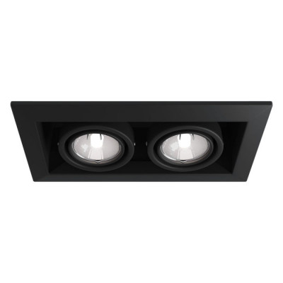 Downlight Metal Modern Встраиваемый светильник, цвет -  Черный, 2х50W GU10