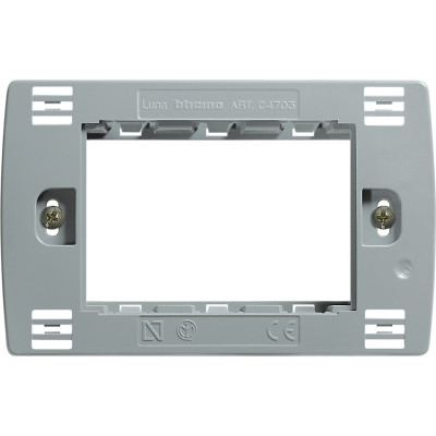 C4703 C4703 - LivingLight Суппорт 3-мод. для прямоугольной коробки, винты, Bticino