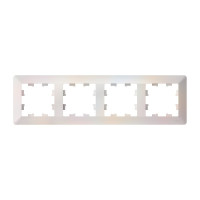 ATN220404 - ATLASDESIGN AIR 4-постовая РАМКА, ЖЕМЧУГ/дымчатый белый, Systeme Electric