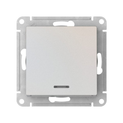 ATN000463S - ATLASDESIGN 1-клавишный ПЕРЕКЛЮЧАТЕЛЬ с подсветкой, сх.6а, 10АХ, мех., быстрозажим. клем., ЖЕМЧУГ, Systeme Electric