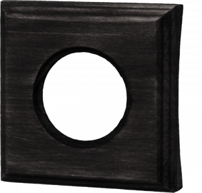 BIRONI Шедель Бук Угольно-черный Рамка 1-ая на бревно 240мм (скрытый монтаж), BF4C24-610-119