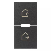 Vimar Две  клавиши 1 модуль,  символы сценария, серые, 19755.6