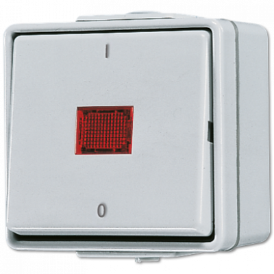 Выключатель контрольный 10 AX 250 V ~ для накладного монтажа IP44, 602KOW